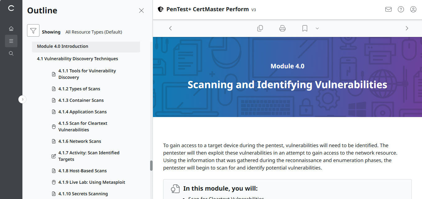 CompTIA PenTest+ CertMaster Perform  PT0-003 (V3)